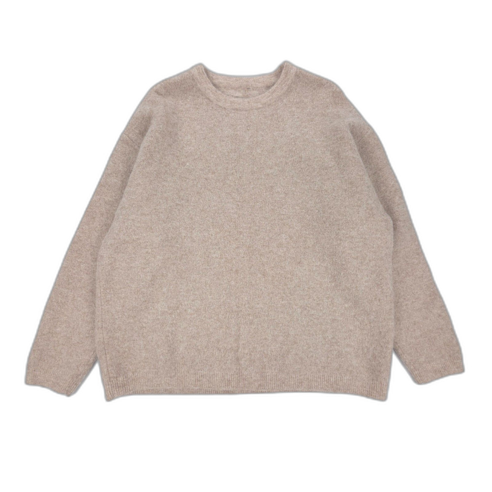 LULULEMON Alpaca Wool-Blend Crewneck Sweater Heathered White Opal Minimal Lounge